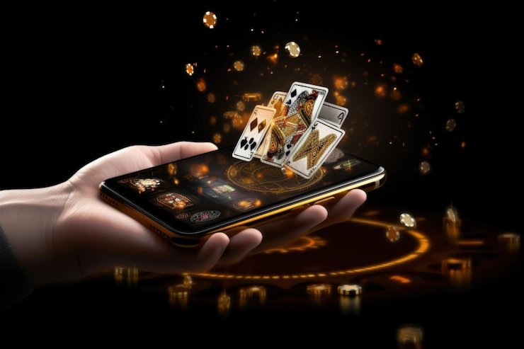 Pengguna mobile mengatur batas permainan pada layar smartphone